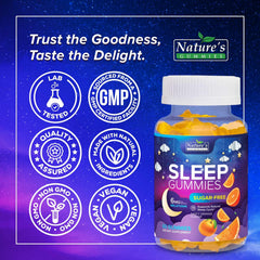 Nature's Gummies gomita en mano mostrando escala y dosificación clara