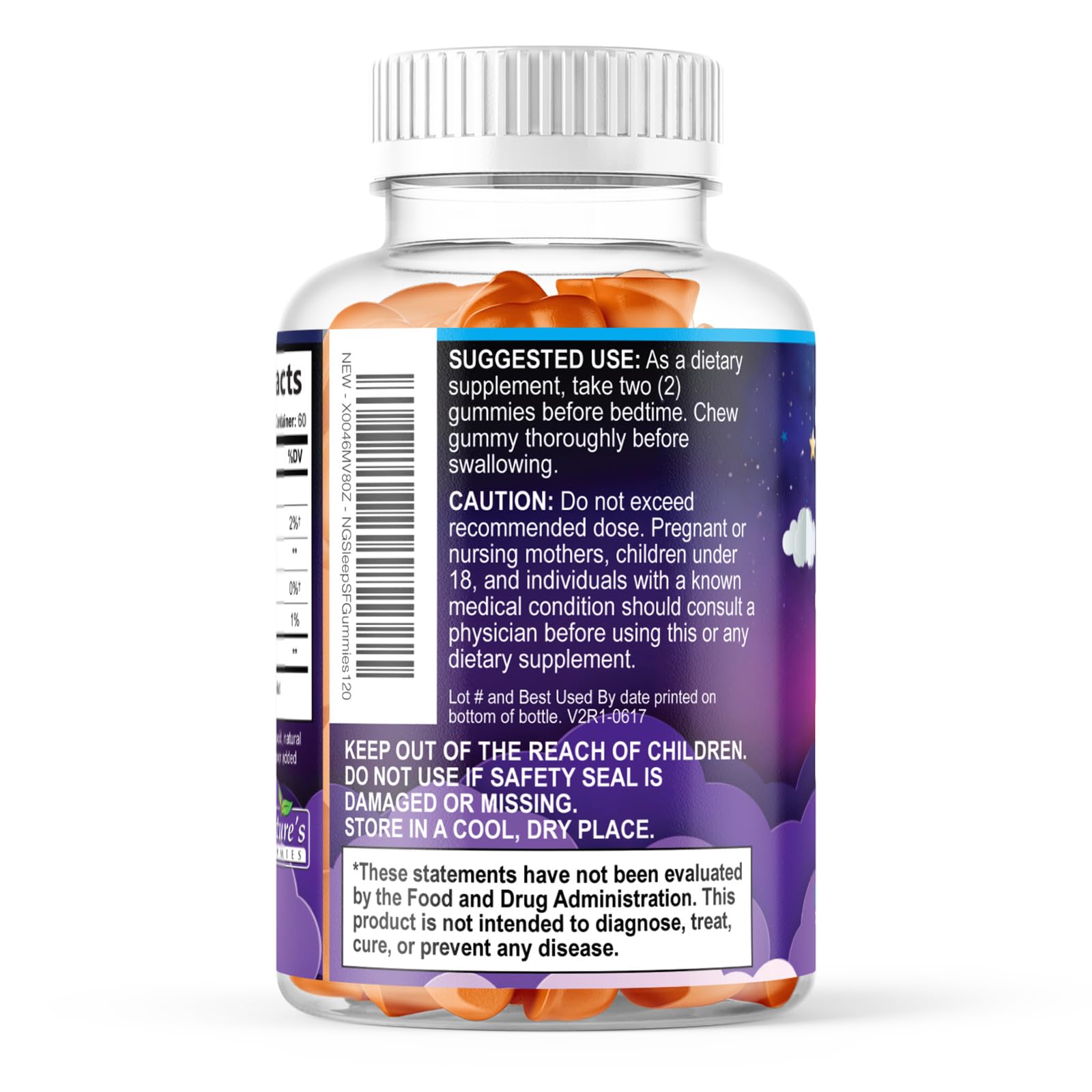 Nature's Gummies certificado de lote y control de calidad que transmite confianza
