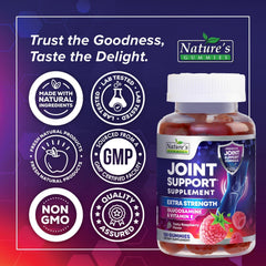 Nature's Gummies gomita en mano para comparar tamaño práctico