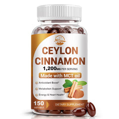 Nature's live frasco delantero de Ceylon Cinnamon con MCT, apoyo práctico diario