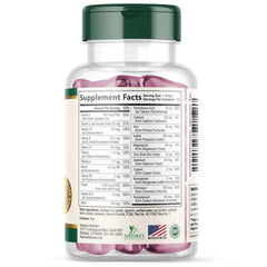 Nature's Nutrition distribución de 120 softgels mostrando cantidad de suministro