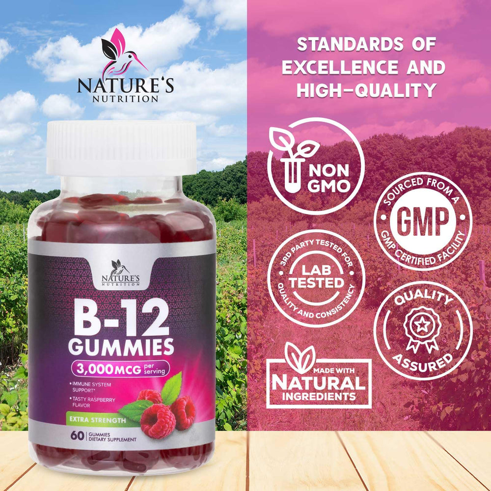 Nature's Nutrition etiqueta abierta con datos de nutrientes y dosificación