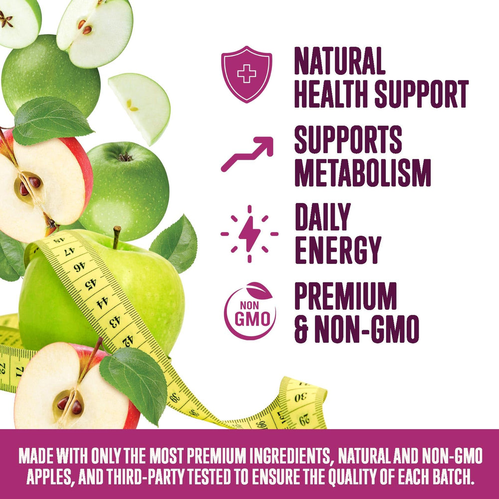 Nature's Nutrition frasco abierto con 60 gominolas para suministro mensual