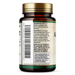 Nature's Nutrition etiqueta con sellos de cGMP y pruebas de terceros