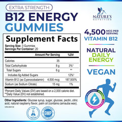 Close-up textura de gominola Nature's Nutrition B12 mostrando aspecto masticable