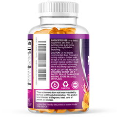 Nature's Nutrition botella abierta con gominolas derramadas para presentación