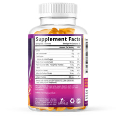 Nature's Nutrition frasco abierto con gomitas para almacenamiento práctico