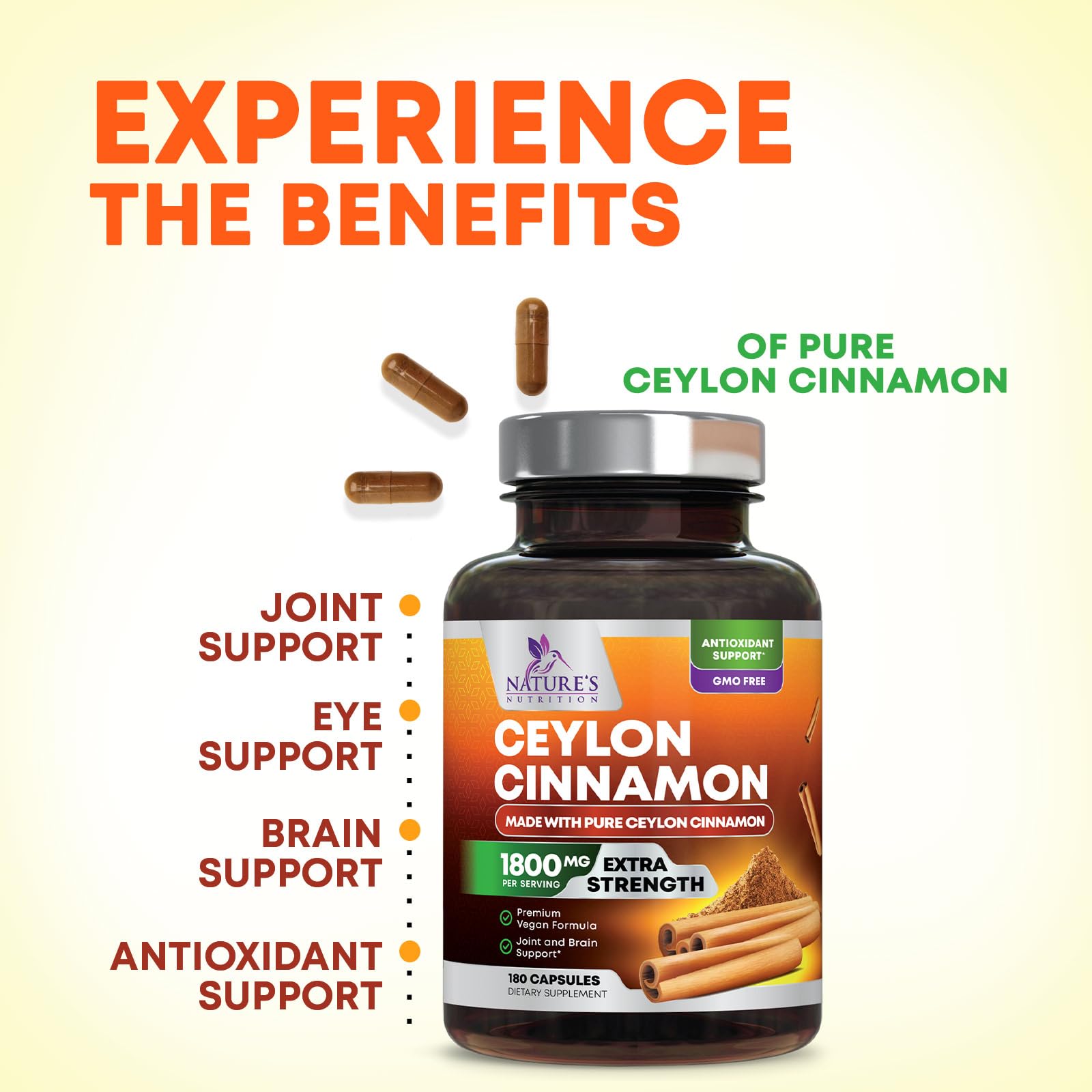 Nature's Nutrition etiqueta con sello de certificación orgánica y calidad
