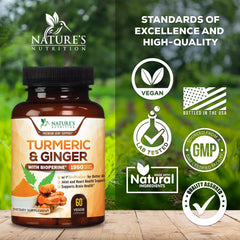 Nature's Nutrition cápsula en mano para comparar escala y dosificación