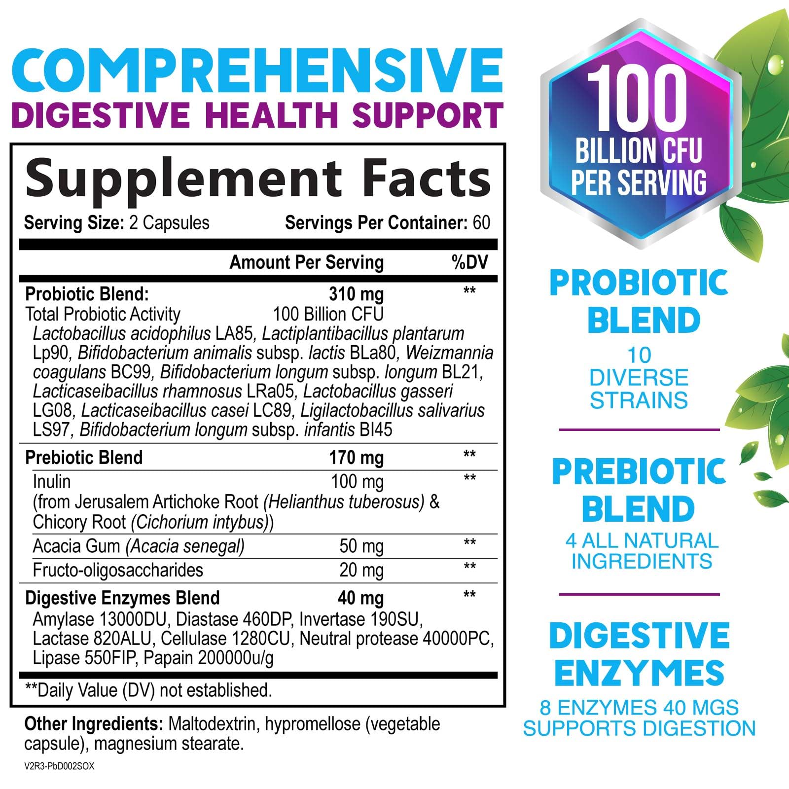 Nature's Nutrition cápsulas textura y tamaño para fácil ingestión