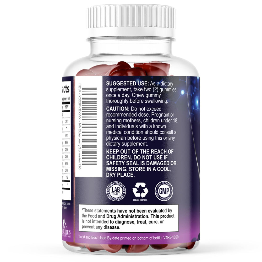 Nature's Nutrition tapa del frasco y sello de seguridad intacto