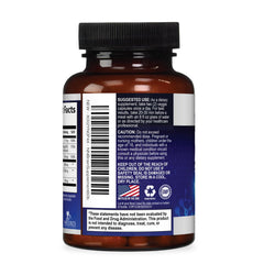 Nature's Nutrition cápsulas junto a mano para referencia de tamaño