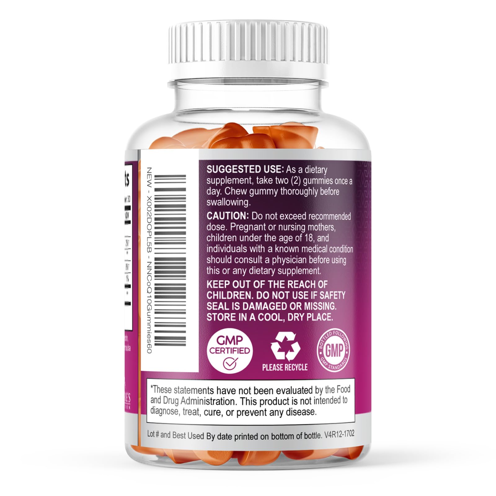 Nature's Nutrition gomitas CoQ10 sobre mesa de desayuno, uso cotidiano y energía