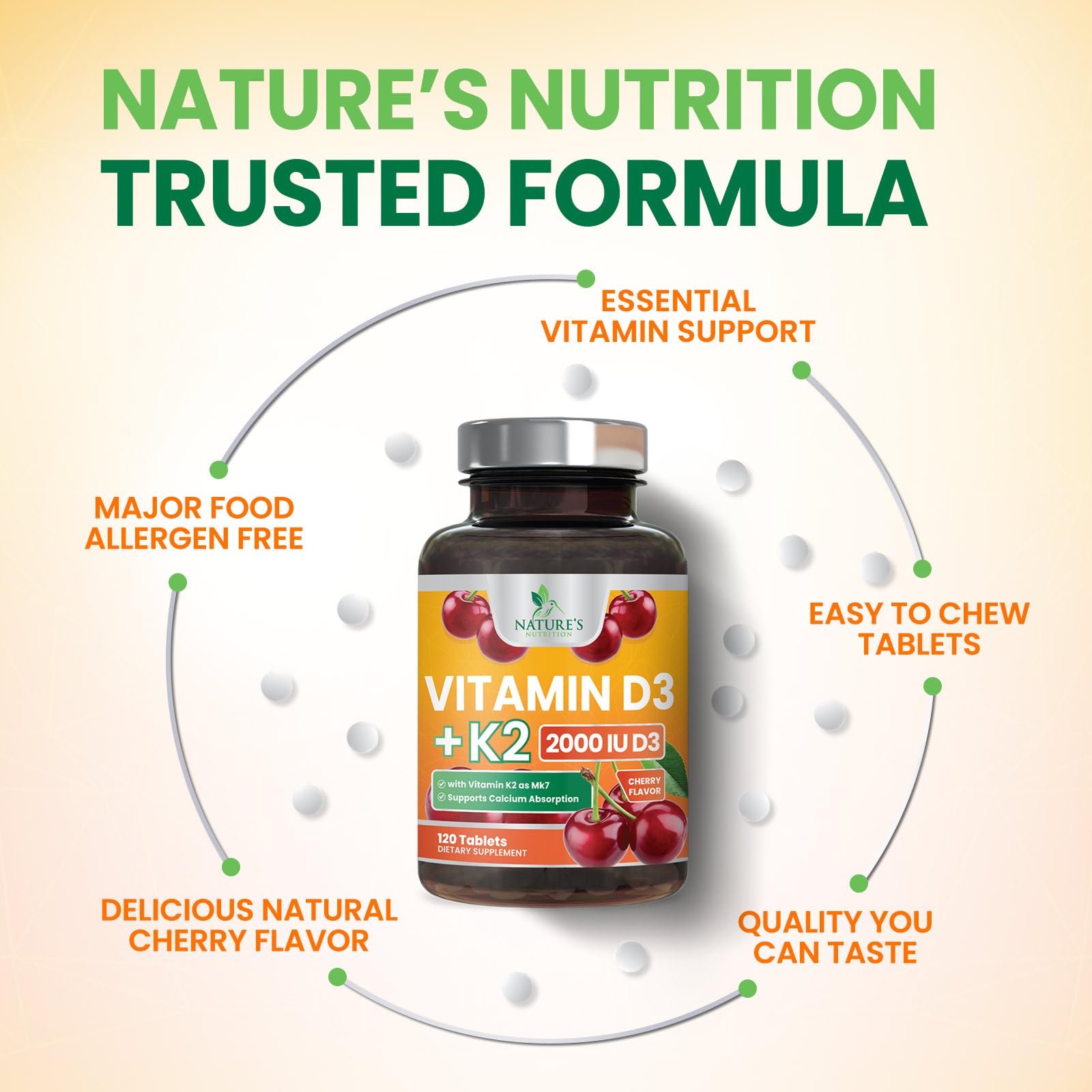 Nature's Nutrition ambiente familiar tomando suplemento, apoya hábitos saludables