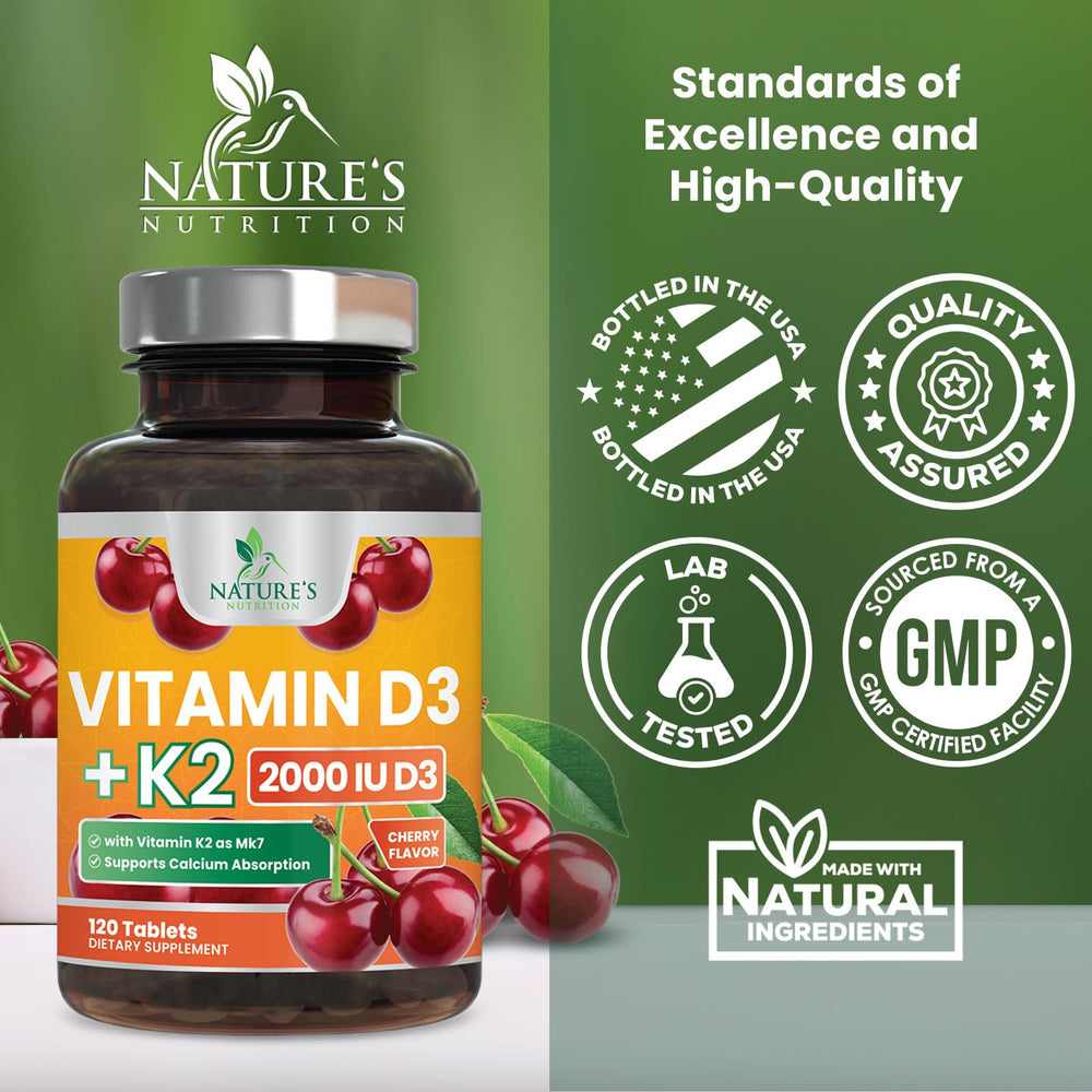 Nature's Nutrition etiqueta con información nutricional y dosis por porción