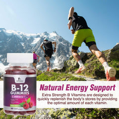 Nature's Nutrition deportista tomando gomita antes del entrenamiento para energía