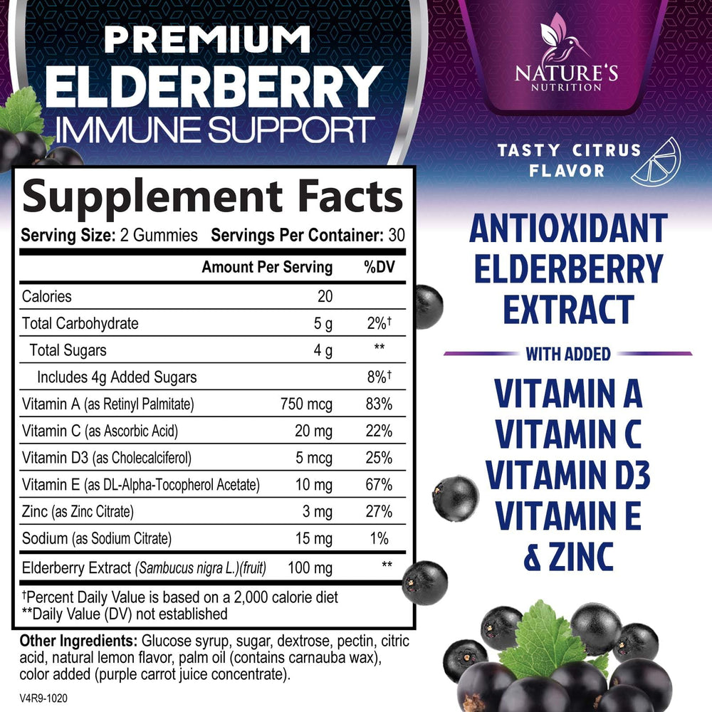 Nature's Nutrition etiqueta con ingredientes y dosis — claridad informativa