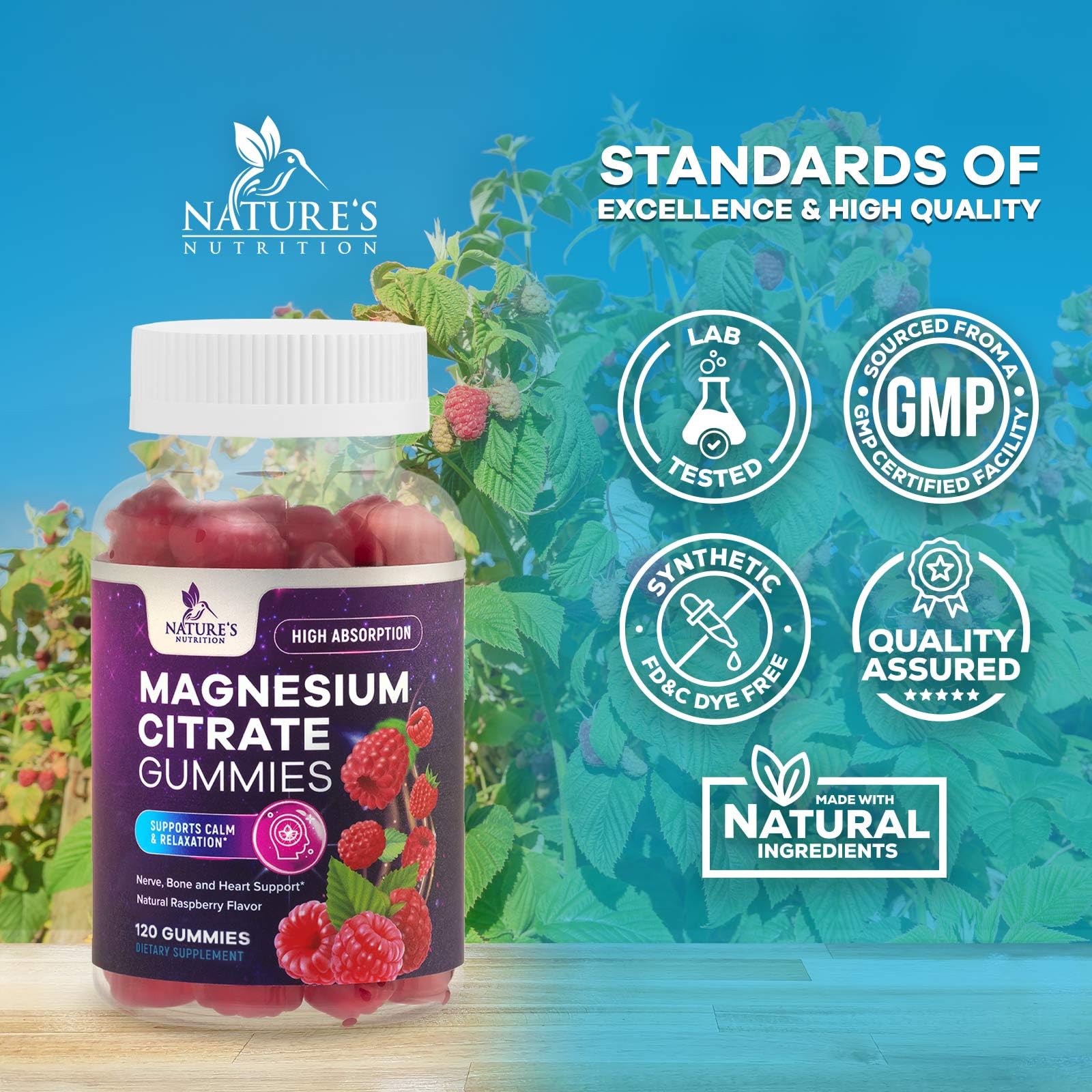 Nature's Nutrition comparación de tamaño con monedas para referencia de porción