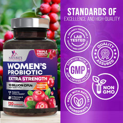 Nature's Nutrition etiqueta con ingredientes destacando 16 cepas y transparencia