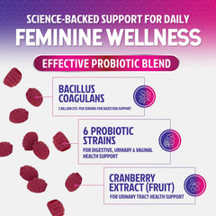 Nature's Nutrition etiqueta con lista de cepas y prebióticos para confianza