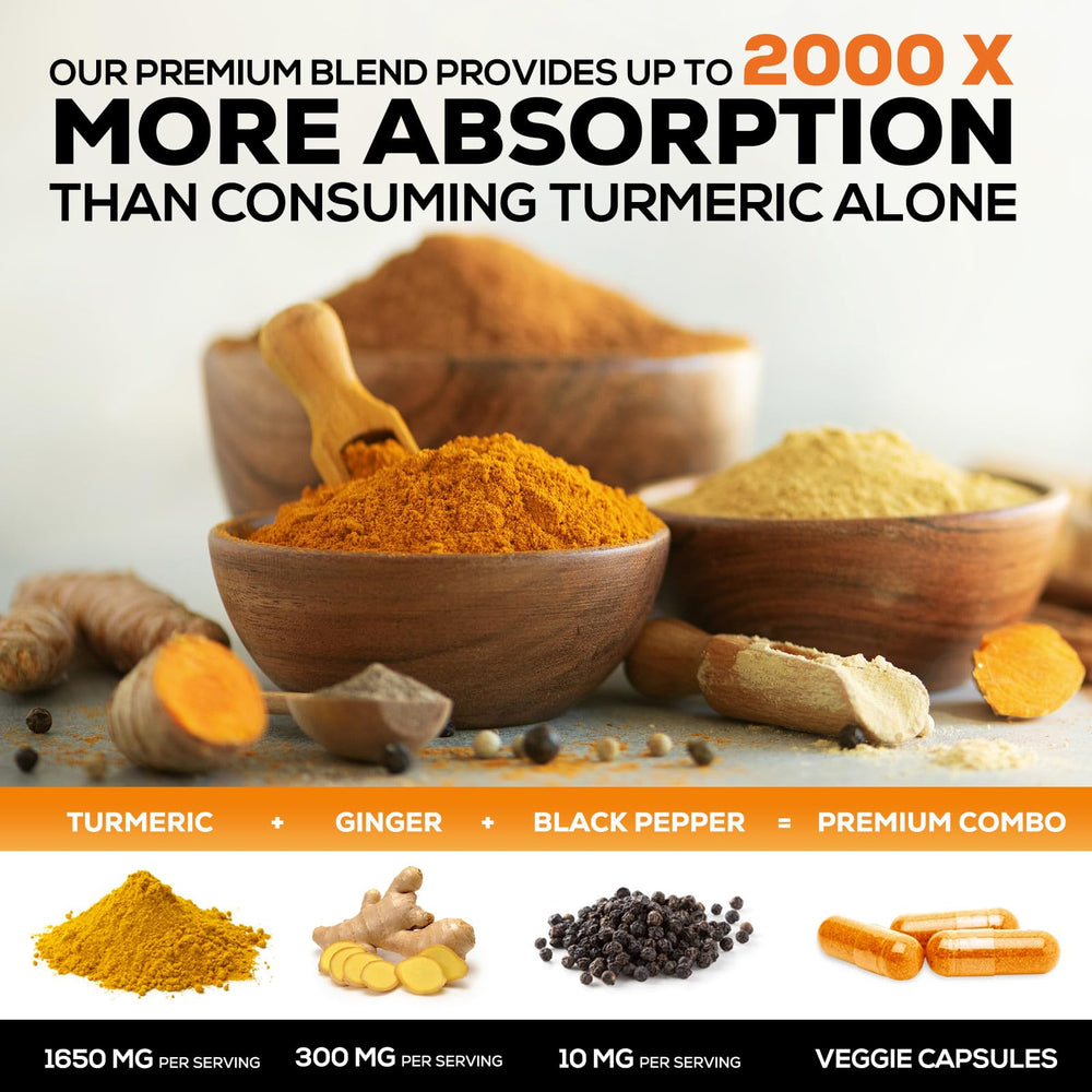 Nature's Nutrition etiqueta nutricional destacando concentración de curcuminoides