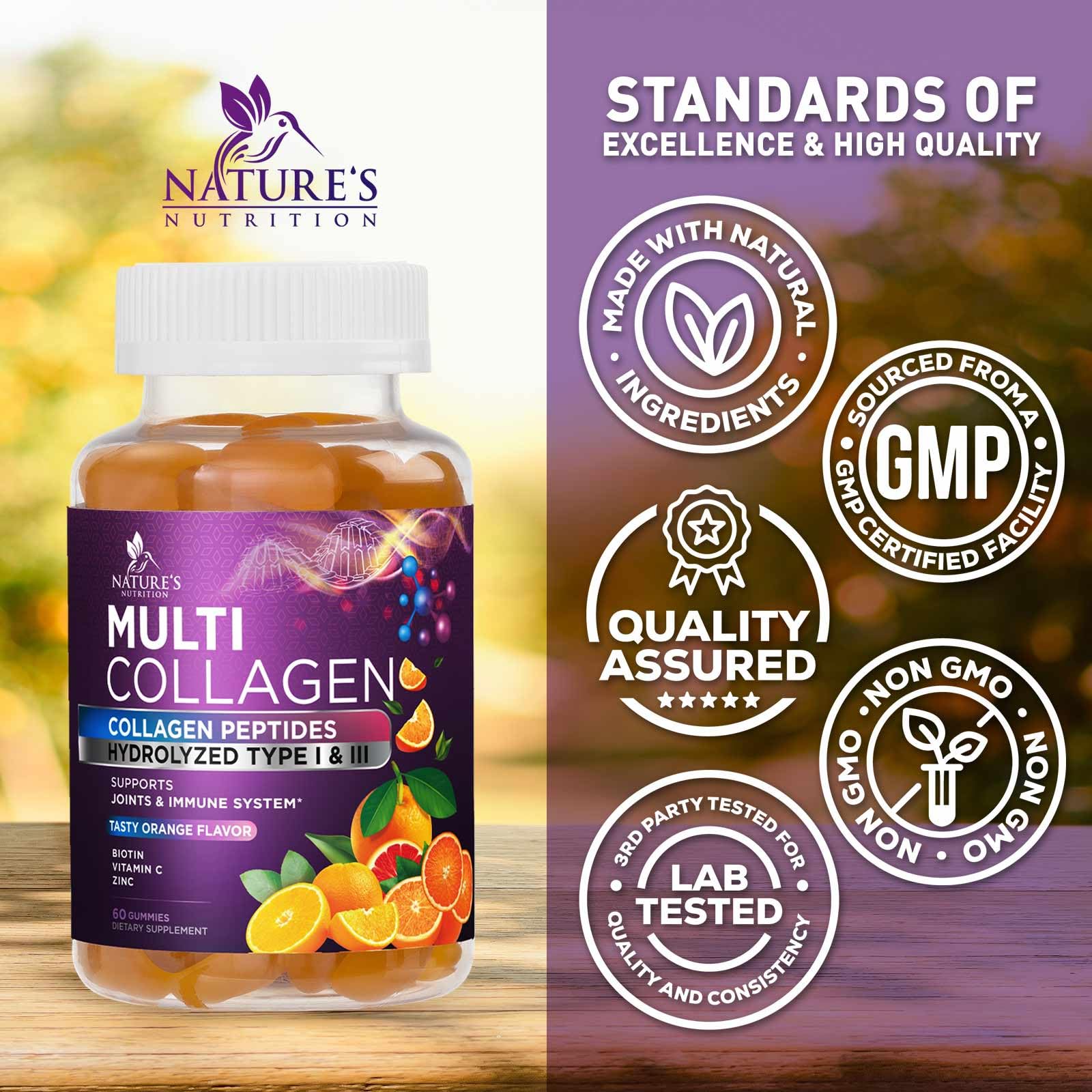 Nature's Nutrition etiqueta nutricional legible con datos por ración