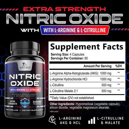 Nature's Nutrition etiqueta trasera con ingredientes y instrucciones claras