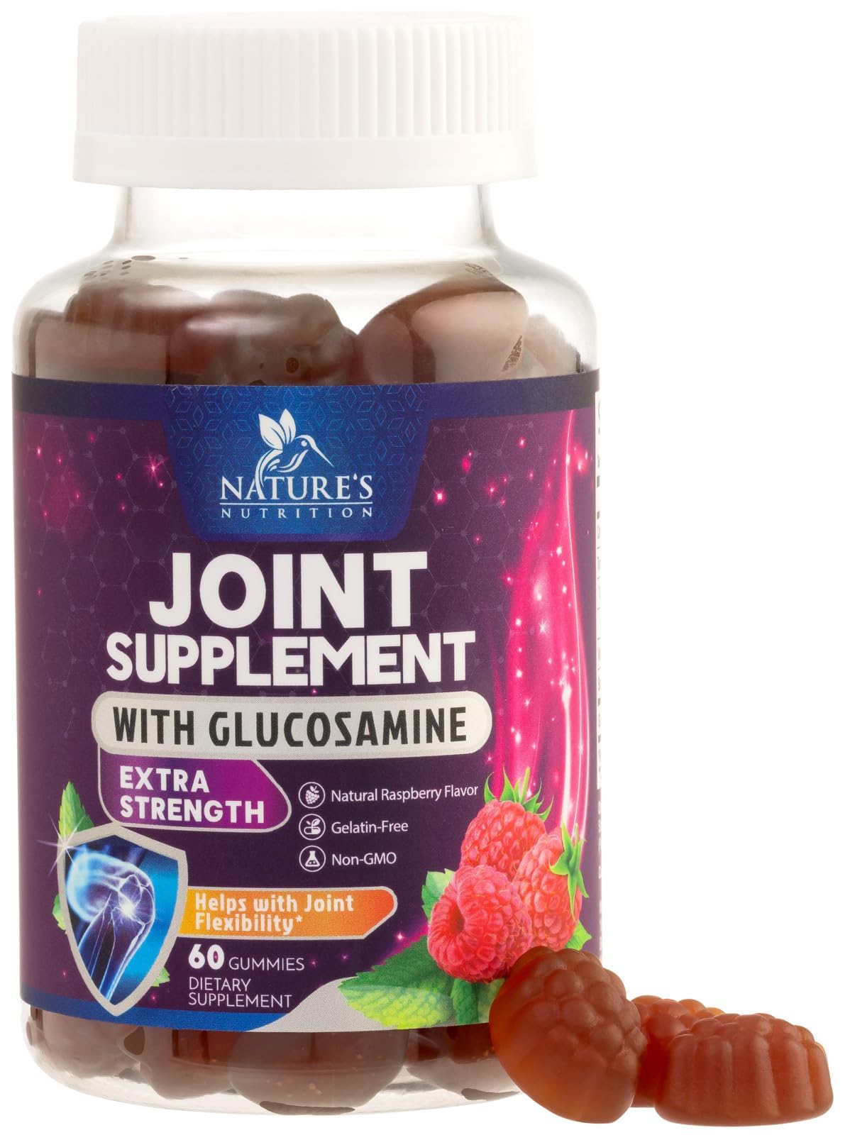 Nature's Nutrition frasco de 60 gomitas para apoyo articular fácil
