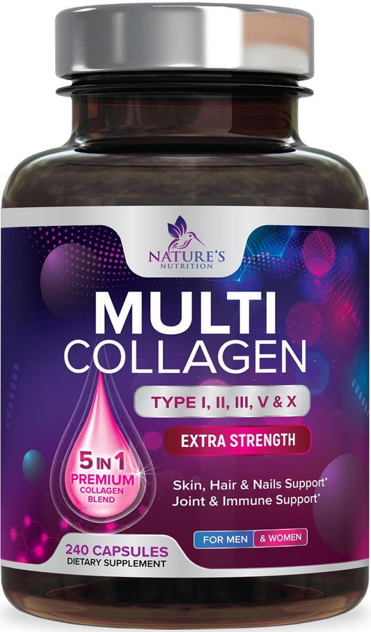 Nature's Nutrition frasco delantero mostrando el etiquetado y cantidad