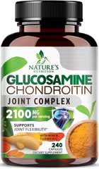 Nature's Nutrition frasco frontal mostrando 240 cápsulas y etiqueta clara