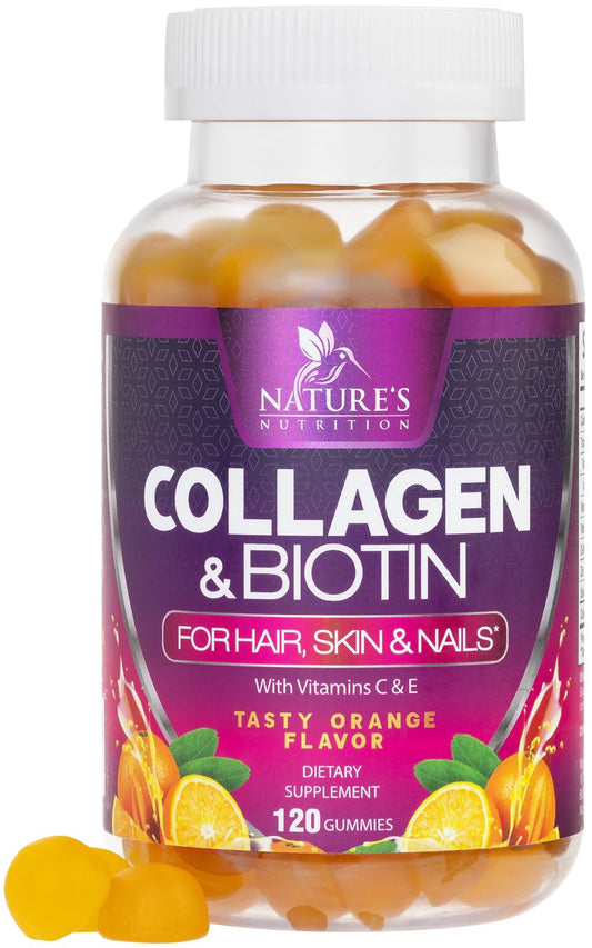 Nature's Nutrition frasco frontal mostrando 120 gomitas y marca