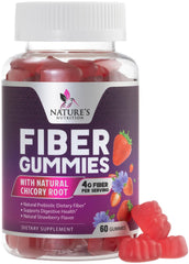 Nature's Nutrition paquete frontal de Fiber Gummies mostrando diseño y cantidad