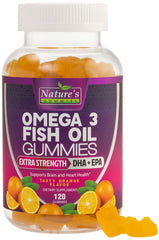 Nature's Nutrition envase frontal mostrando 120 gomitas y beneficio práctico