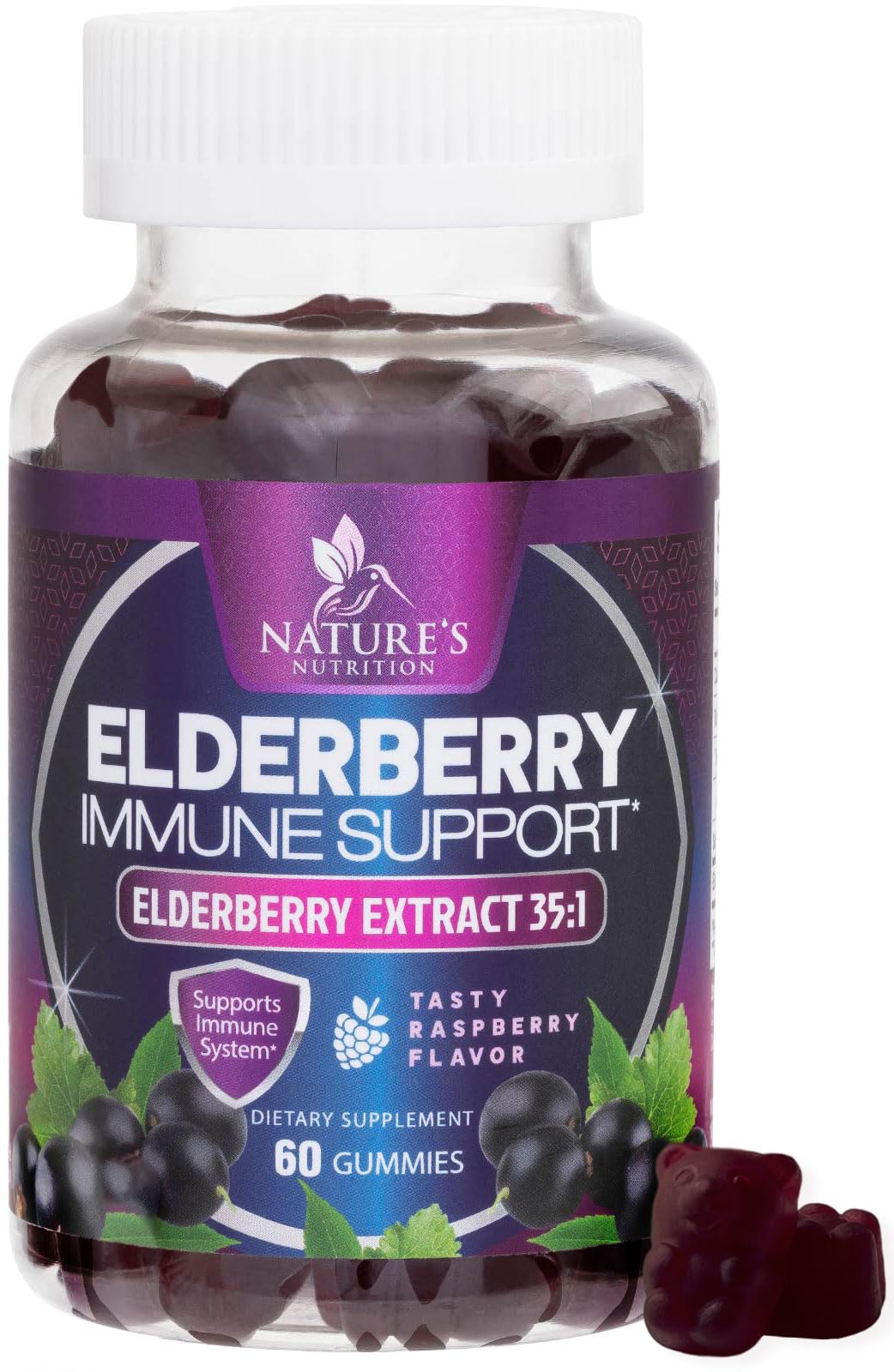 Nature's Nutrition envase frontal que muestra información y beneficios
