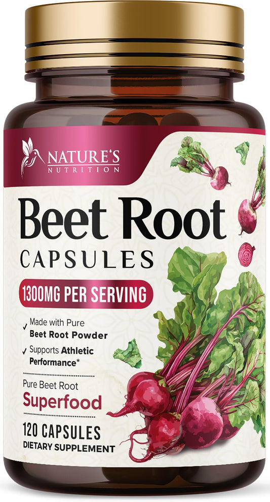 Nature's Nutrition envase frente que muestra cápsulas y beneficios
