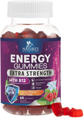 Nature's Nutrition envase frontal 60 gomitas aporta energía portátil