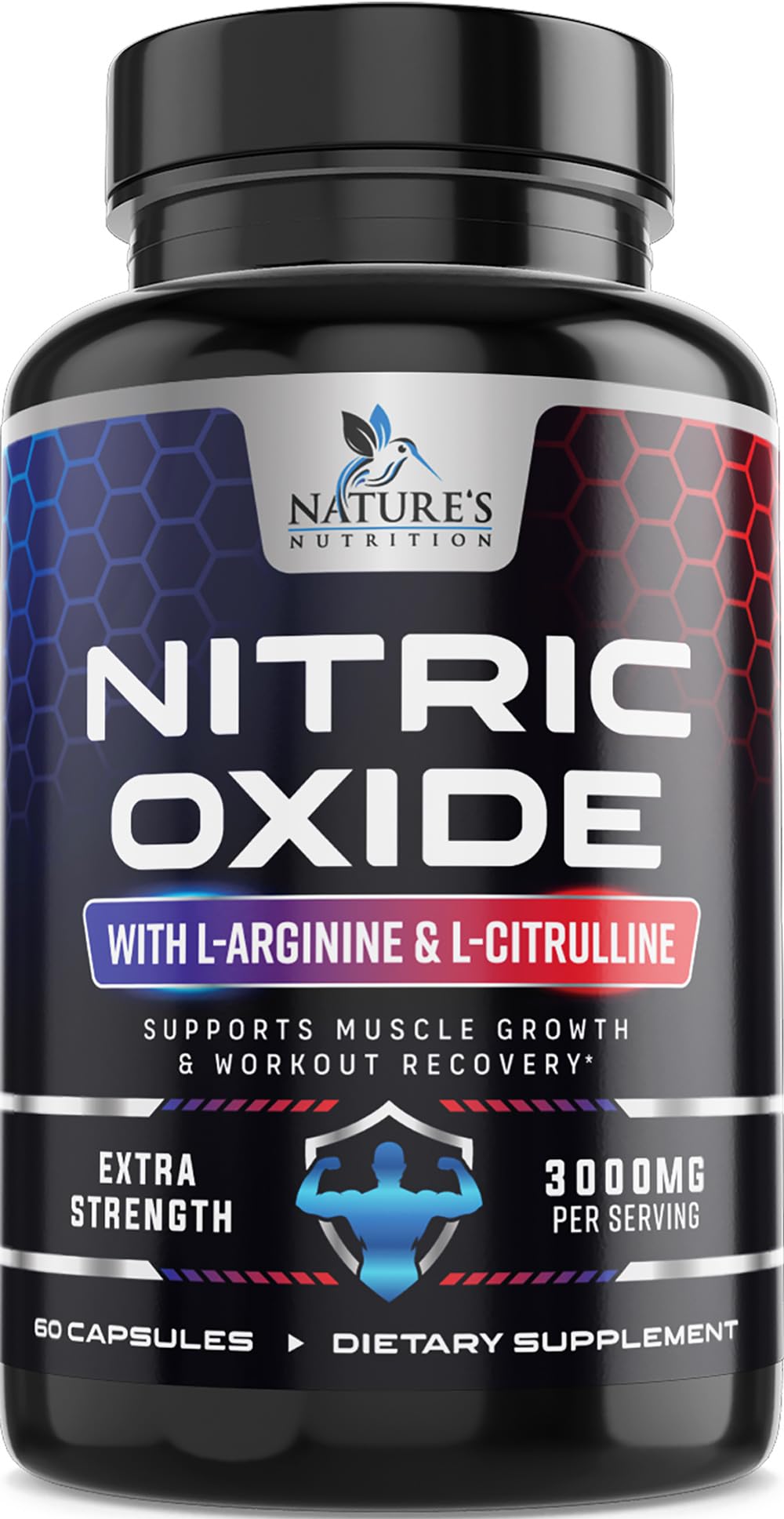 Nature's Nutrition frontal del envase mostrando marca y beneficios