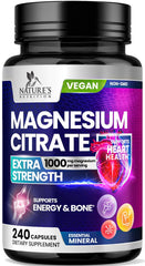 Nature's Nutrition caja frontal mostrando magnesio citrato y ventajas