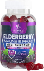 Nature's Nutrition tarro frontal con gomitas, visual claro y atractivo