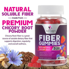 Nature's Nutrition gomita sobre la mano para comparar escala y dosis conveniente