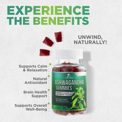 Nature's Nutrition bol con gomitas berry enfatizando sabor agradable y consumo sencillo