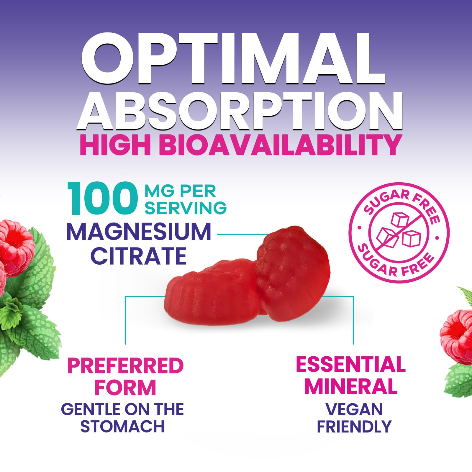 Nature's Nutrition gomitas en mano para mostrar tamaño y dosis