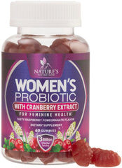 Nature's Nutrition envase frontal mostrando 60 gomitas y beneficios