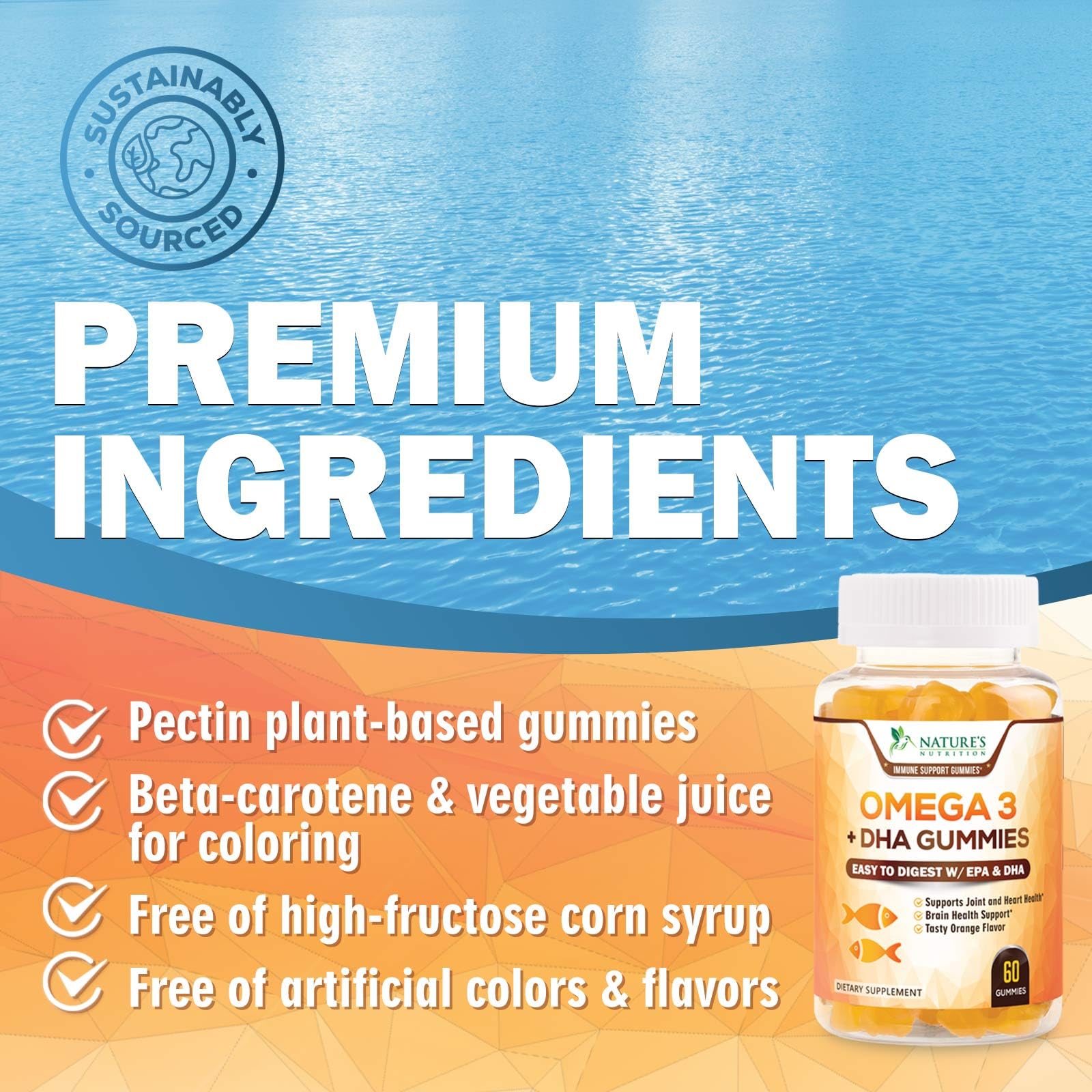 Nature's Nutrition frasco junto a desayuno indicando integración fácil en rutina diaria