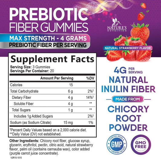 Nature's Nutrition primer plano de textura gomosa, apoya digestión fácil