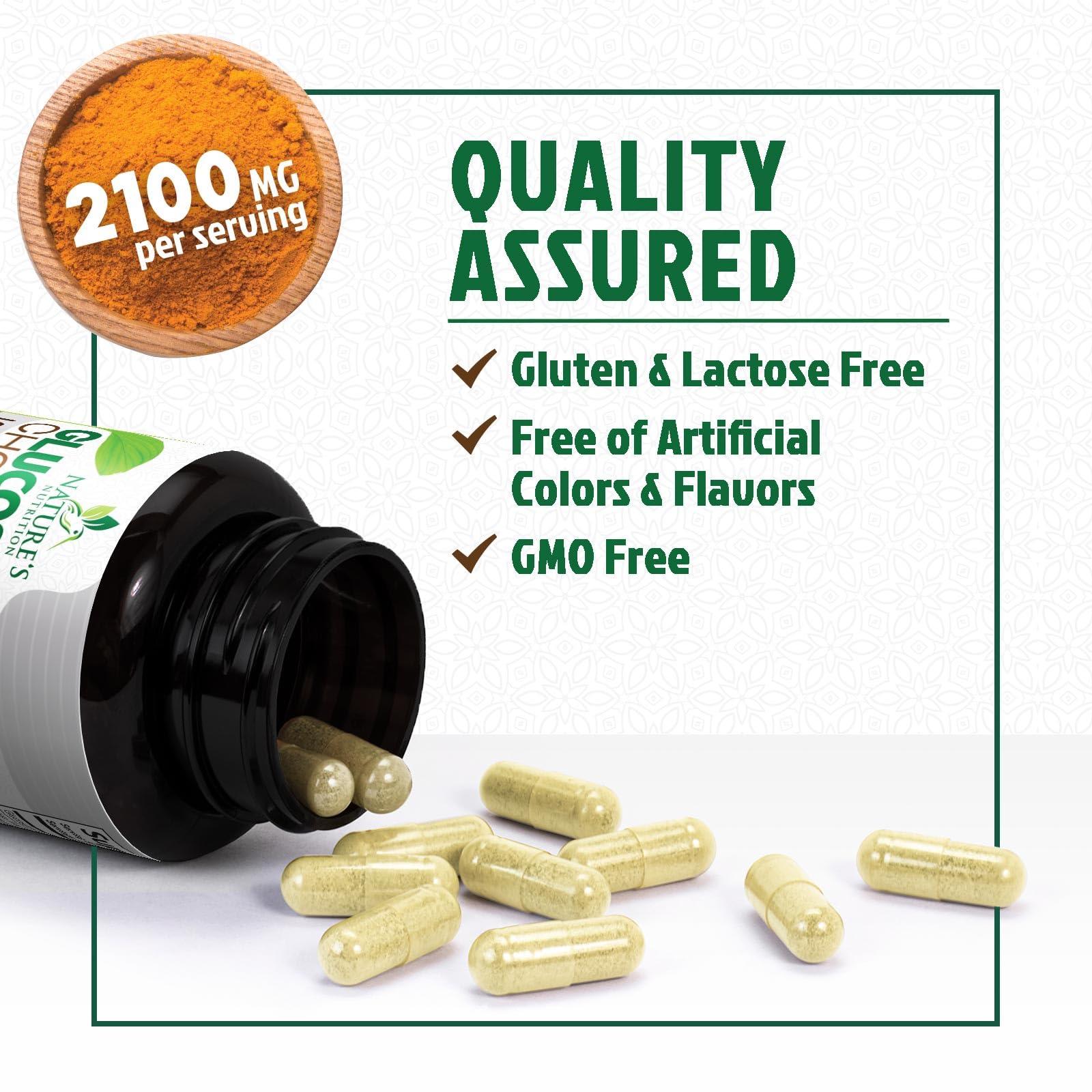 Nature's Nutrition cúrcuma y boswellia ingredientes naturales destacados
