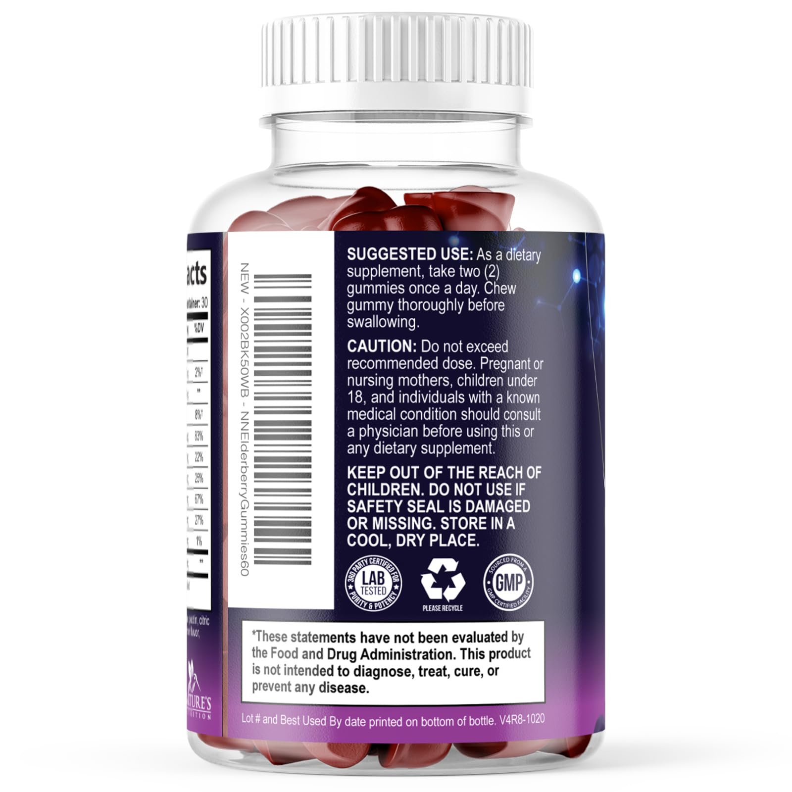 Nature's Nutrition bayas de saúco frescas como fuente de antioxidantes
