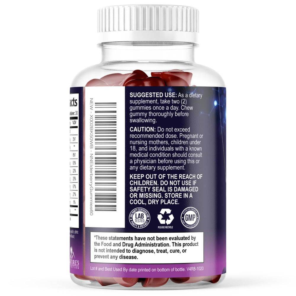 Nature's Nutrition bayas de saúco frescas como fuente de antioxidantes