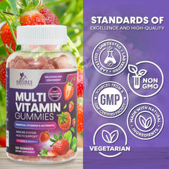 disposición de vitaminas A C D B12 e ingredientes activos de Nature's Nutrition