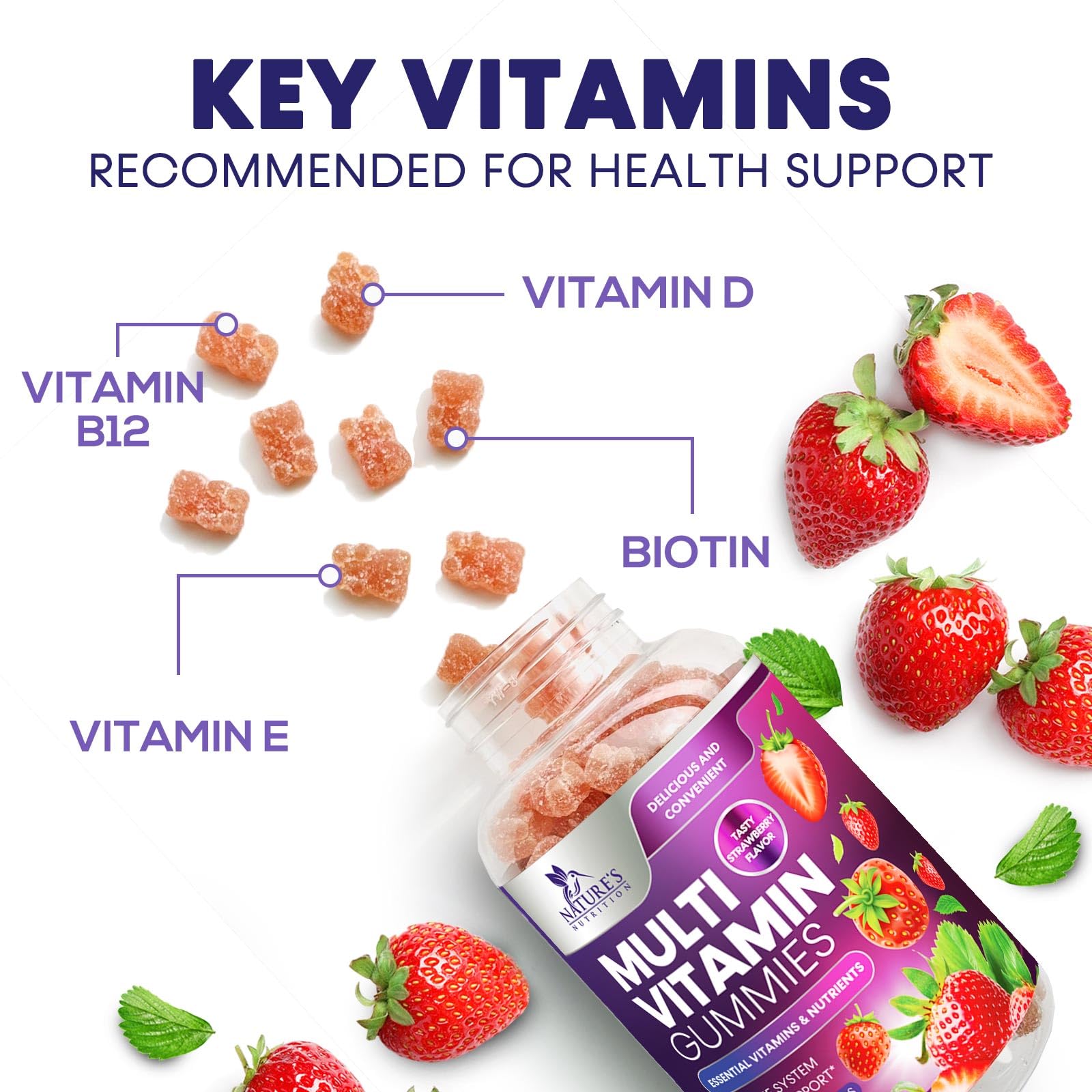 etiqueta nutricional de Nature's Nutrition mostrando dosis y pruebas de calidad